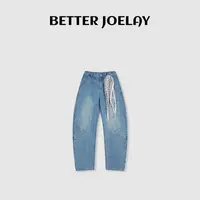 BETTER JOELAY -【丝巾牛仔】高级牛仔裤水洗时尚宽松JG9615
