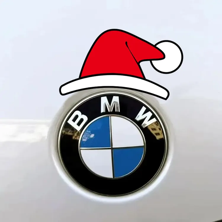 汽车圣诞节日圣诞帽小红帽个性宝马车贴摩托车身奔驰车标外装饰品