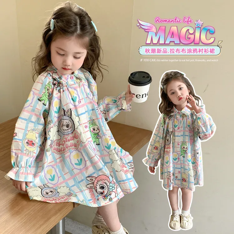 通衬衣裙女孩童装儿童女童可爱超萌衣服202女童秋装6岁潮款连衣裙