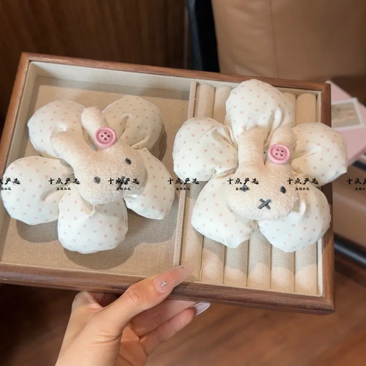 可爱卡通米菲免发圈甜妹百搭波点花朵大肠圈超仙少女ins风发绳