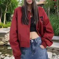 秋款刺绣短裤棒球服