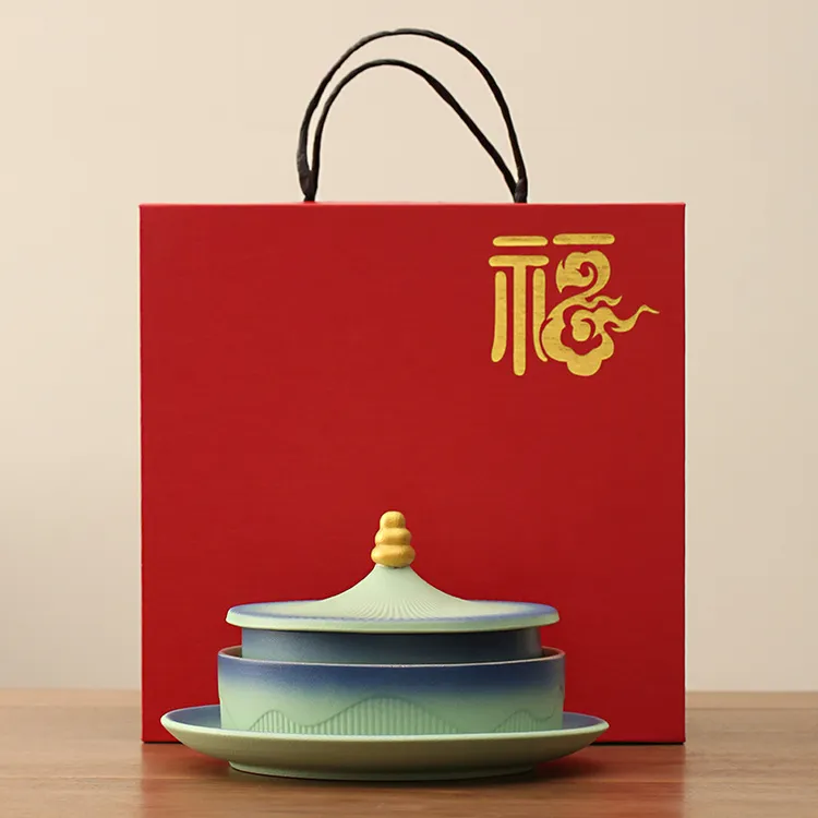 故宫国潮文创天坛果盘国庆中秋送党员礼物家用果盘结婚新婚伴手礼