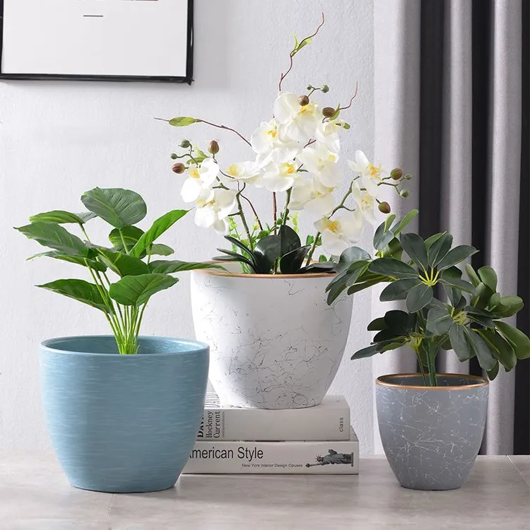 西藏包邮新款陶瓷花盆特大号大口径绿萝君子兰盆栽室内外个性创意