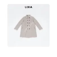 LIXIA【莫斯科的郊外】慵懒轻奢老钱风中长款皮毛一体大衣-D9871