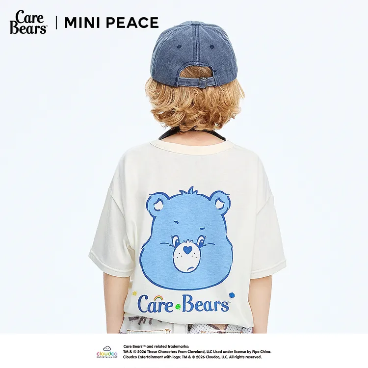 [凉感抑菌]MINI PEACE X CareBears太平鸟男童爱心小熊短袖T恤夏