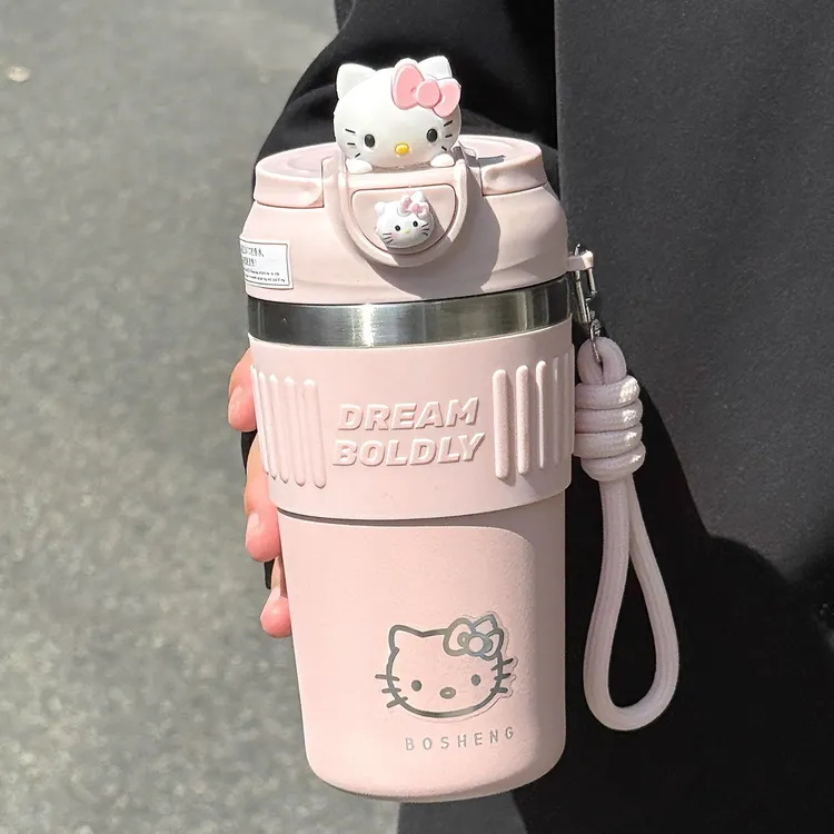 hellokitty可爱咖啡杯2025新款女生保温水杯学生上学专用保冷杯子