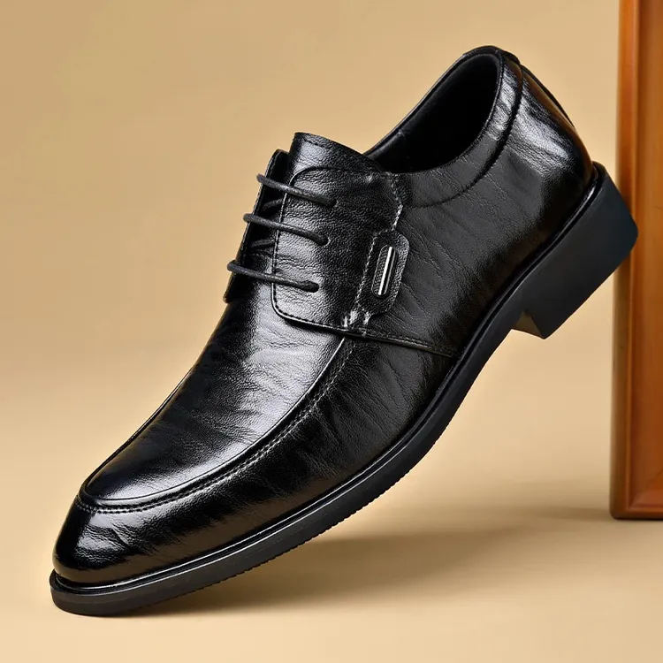 皮鞋男正装商务休闲皮鞋时尚百搭软底软面时尚结婚新郎伴郎通勤鞋
