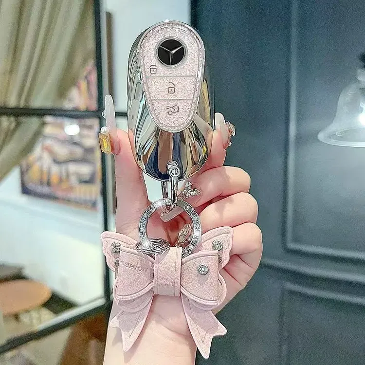 适用奔驰新C级钥匙套A级C级E级S级A200L包C260L扣E300L壳GLC300扣