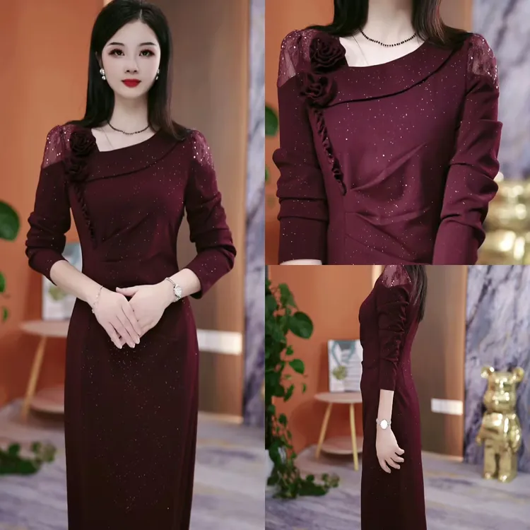 秋季新款连衣裙2025秋季韩版气质显瘦百搭收腰连衣裙YX25K2350