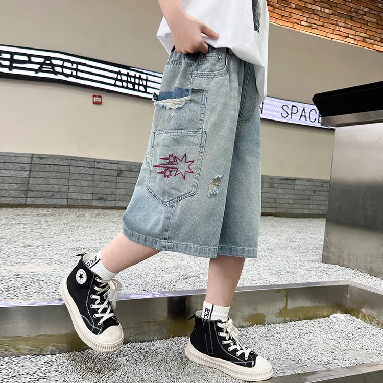 童装男童短裤夏装2025新款男孩夏季裤子中大童薄款休闲牛仔儿童潮