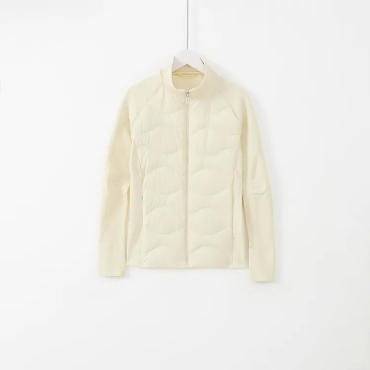 几里与麻 拼接收腰修身轻薄羽绒服 衣长57胸围90 2102785