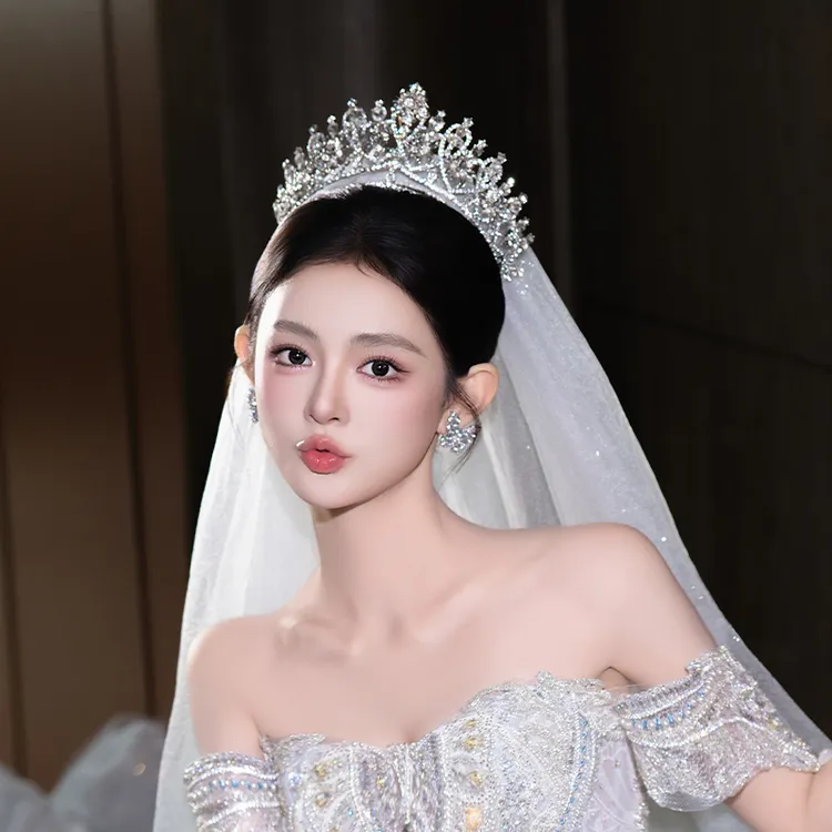 合金婚庆饰品 新娘婚礼皇冠高端轻奢主纱结婚王冠礼服配饰MT0153T
