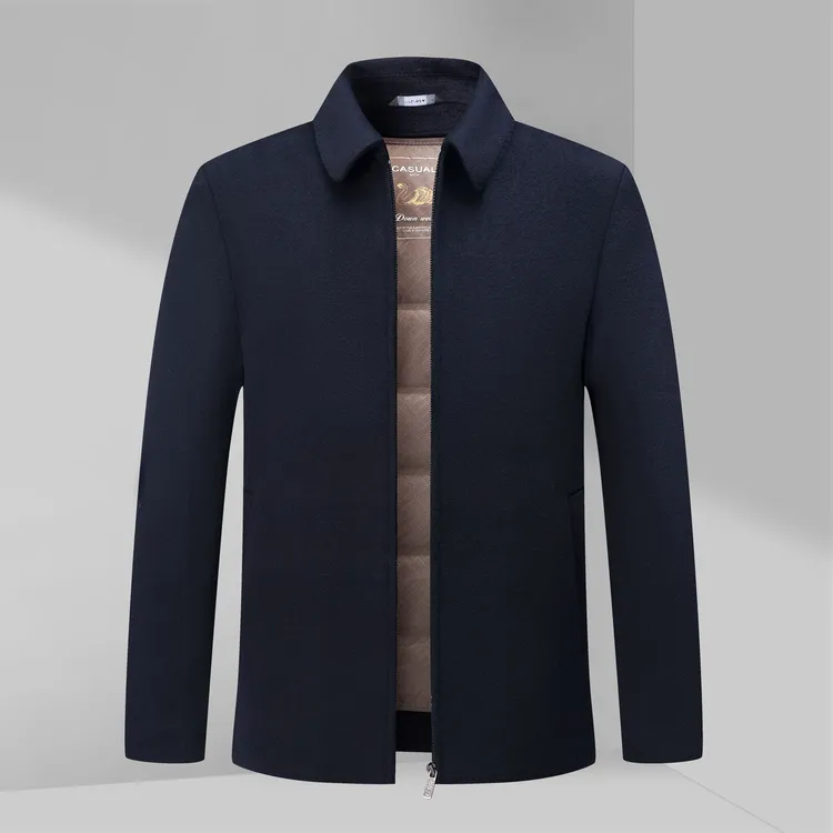 1【可拆卸内胆】双层双面短款加厚纯羊毛翻领商务行政款毛呢外套18
