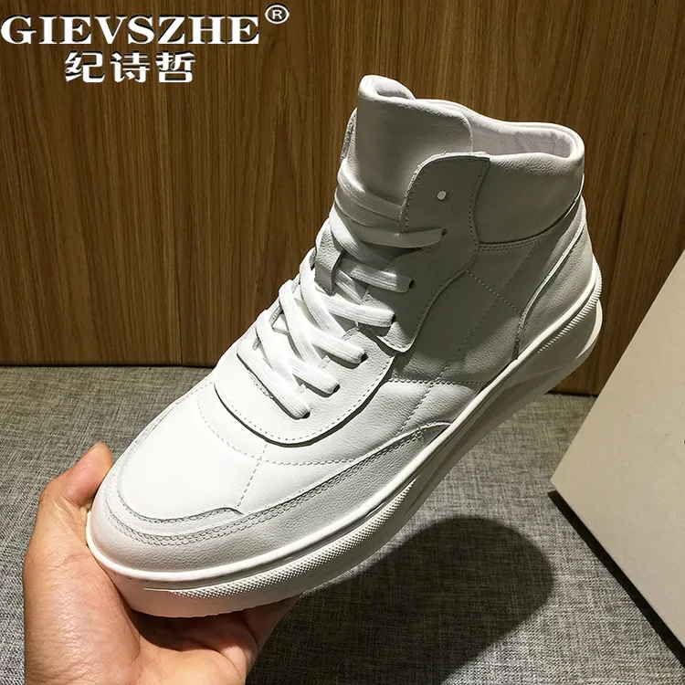 纪诗哲男鞋时尚百搭轻便休闲鞋简约透气运动鞋子男款潮流高帮板鞋
