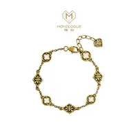 34【6期免息】周大福MONOLOGUE独白链金主义四叶草黄金手链@MR1572