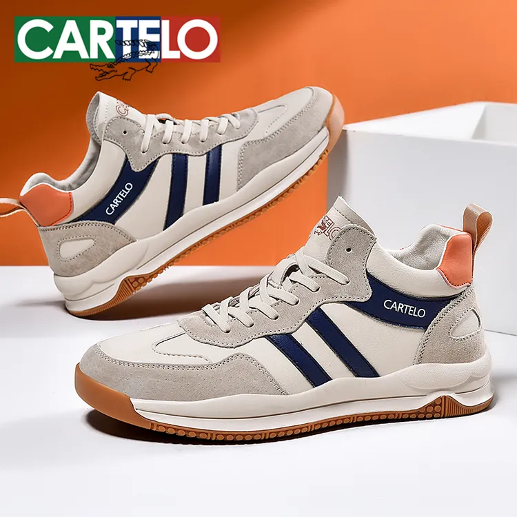 卡帝乐鳄鱼真皮休闲鞋男士百搭加绒保暖秋冬防滑耐磨软底中年鞋子