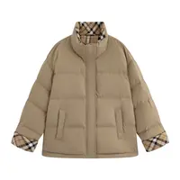 【宿慕SUMU】格纹  2025新款修身鹅绒服百搭经典鹅绒外套25005