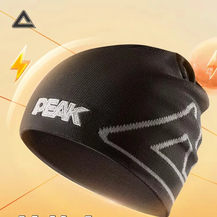 匹克套头毛线帽秋冬户外运动护耳防风防寒保暖冷帽针织帽男女通用