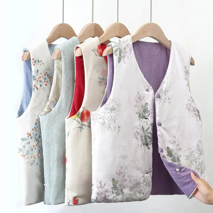 2025秋冬新款棉衣双面穿马甲加肥加大时尚妈妈女装