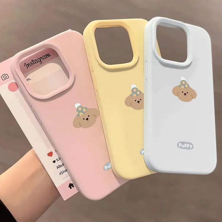 可爱戴帽小熊适用苹果16pro手机壳iphone15/14卡通13/12防摔11pro
