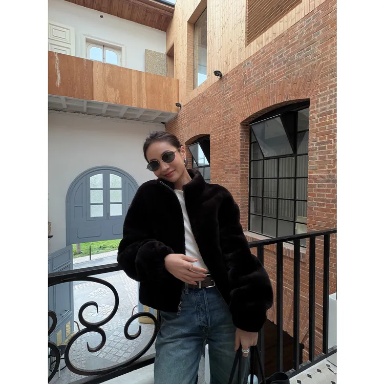 KEEP KAPU靠谱【韩女千金】自留款羊皮革皮毛一体外套KP253664