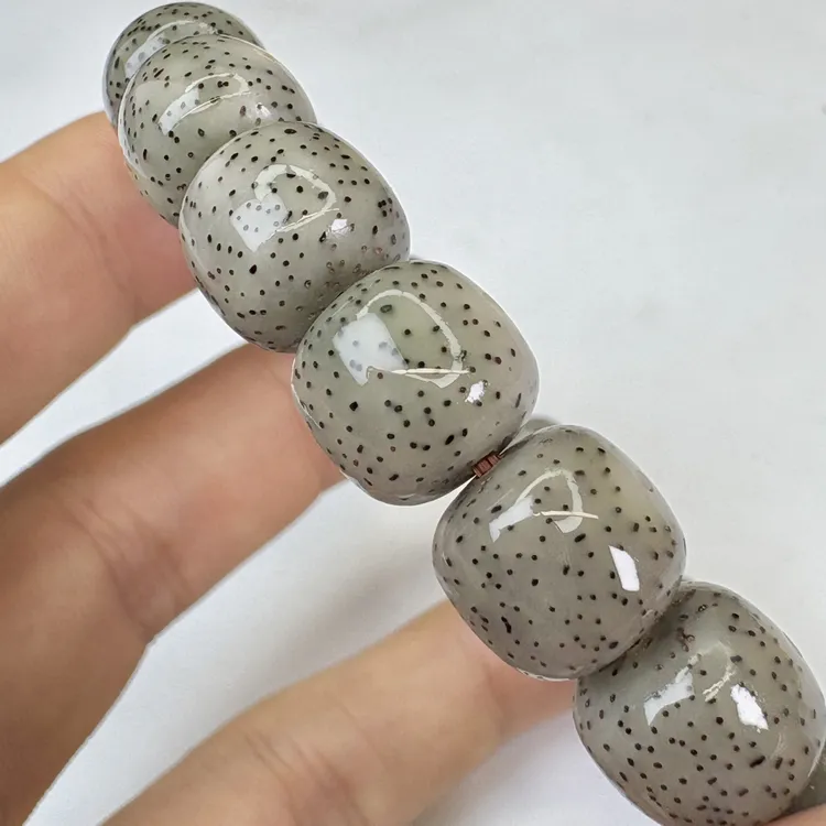 劳斯莱斯级星点货同枝果灰冰星月菩提10X11桶珠手串火龙果牛毛星