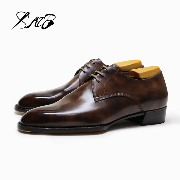 SATB男士纯手工定制博物馆小牛皮德比款