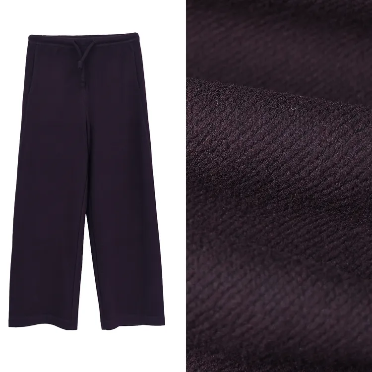 JIUER【绵羊毛+醋酸】欧版直筒裤超垂感加绒窄版显瘦百搭秋冬25072