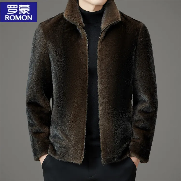 【双面穿】罗蒙男士毛呢外套时尚加厚商务休闲秋冬短款翻领呢子男装