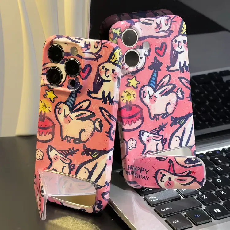 生日蛋糕兔子支架适用苹果17/16手机壳iPhone15华为vivo小米oppo