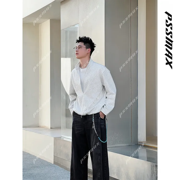 【现货】胖俗俗pssmax【重磅假两件立领卫衣】2026春季新款休闲长袖男商品图