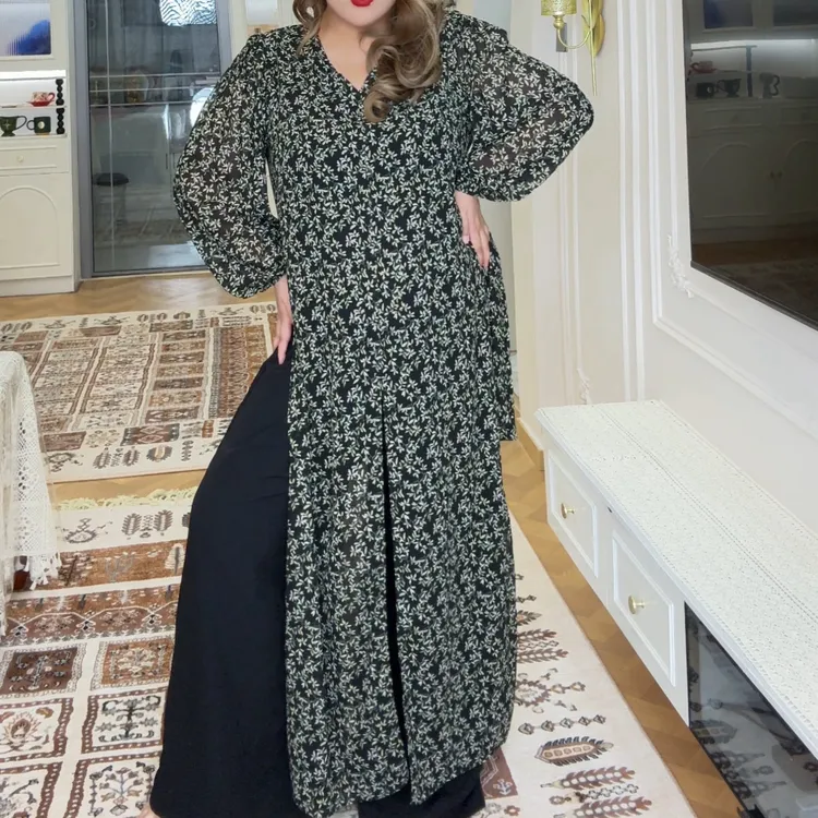  Melek·Beauty大码服装 绿色两件套