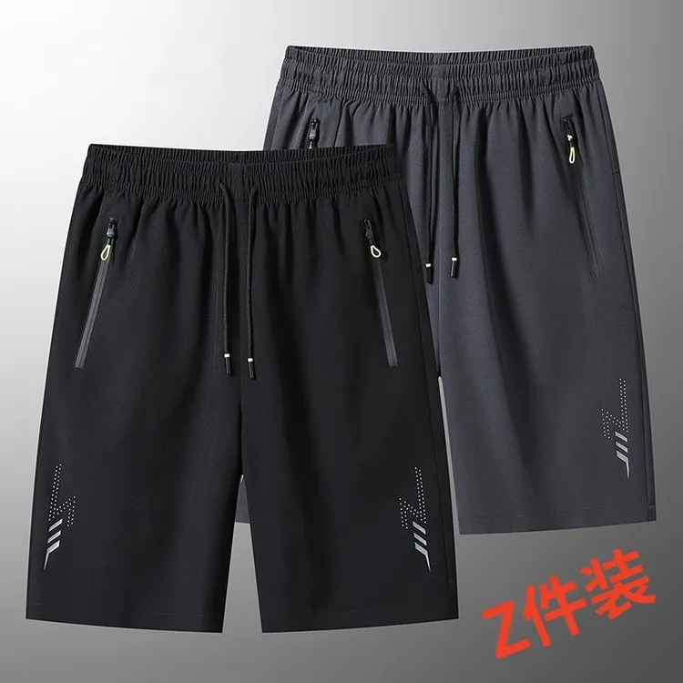 夏季男士短裤休闲外穿薄款宽松五分裤运动户外透气潮流速干裤子