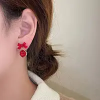 【13】小众设计感温柔耳环新款潮爆款蝴蝶结耳坠耳饰