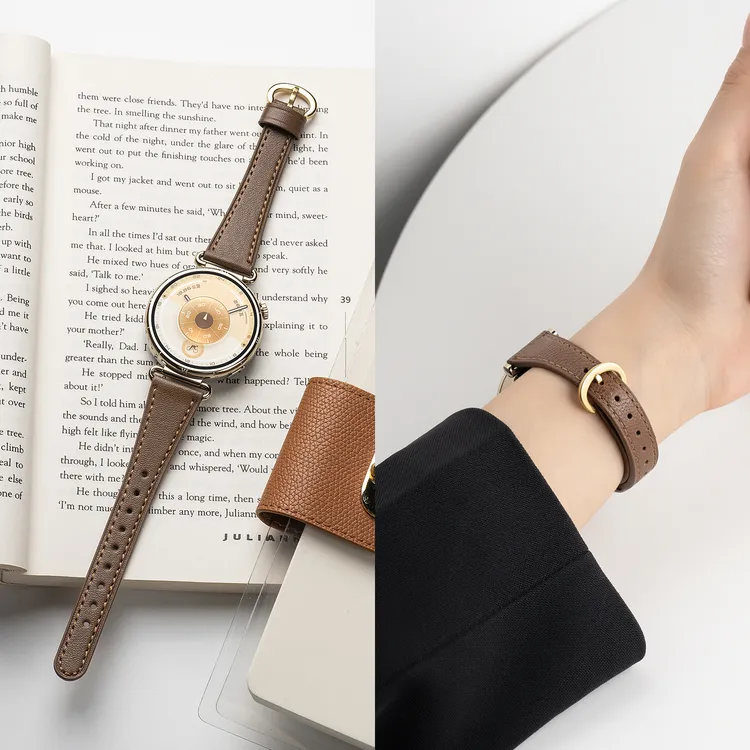 适用华为gt6表带女款gt5/4小香风3真皮表带watch5/4pro腕带高级感商品图