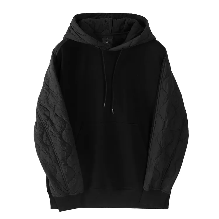 北纬三十度设计师男装秋冬季新品拼接葫芦纹带帽连帽卫衣休闲中式