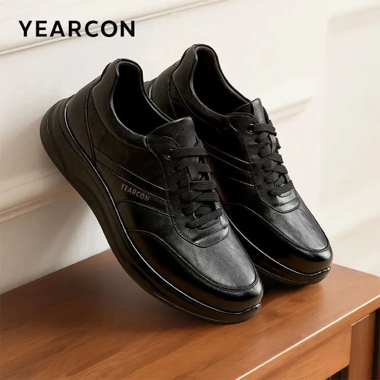 意尔康运动皮鞋男2025新款秋冬男士真皮软底商务休闲男鞋公务通勤