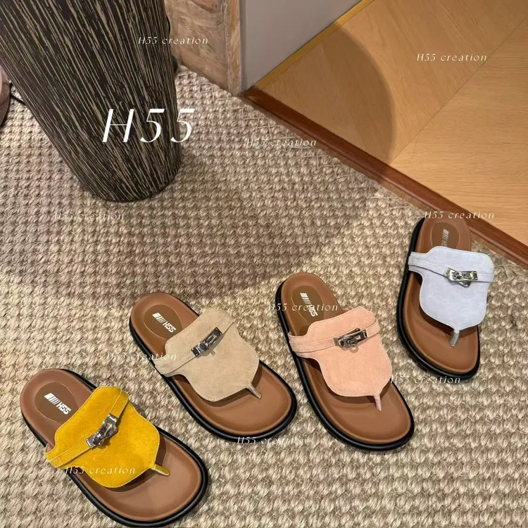 H55-沙洲暮色 | 爱马凉拖03-2458时尚休闲百搭夏季软底-RD