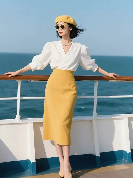 SS1282今年流行漂亮套装裙女夏季高级感茶歇法式衬衫半裙两件套