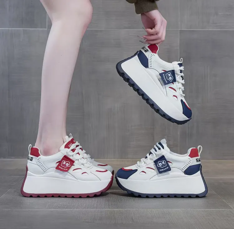 秋季运动鞋2025厚底新款鞋子女款ins小白鞋老爹鞋休闲鞋韩版百搭