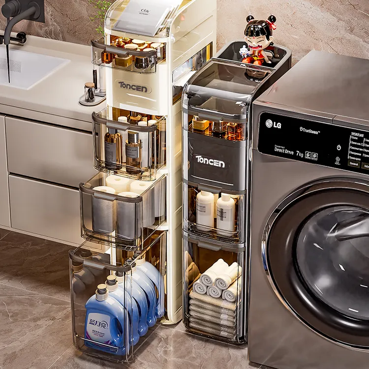 浴室夹缝收纳柜置物架卫生间缝隙柜抽屉式杂物整理柜厨房储物柜子