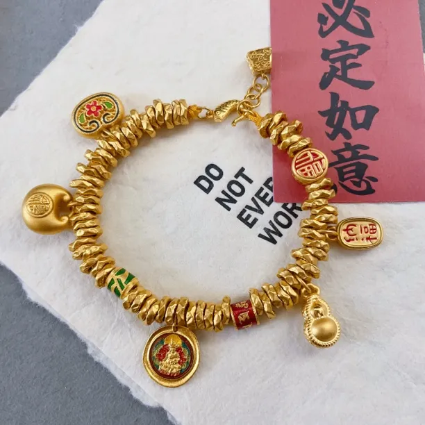 足金【DIY手编多款盘缠手串】足金999盘缠手串