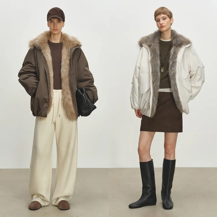 【官方加倍补】MSBEAST/野兽小姐貉子毛领+90白鹅绒羽绒皮草派克服丨雪地旅人