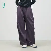 YLI摇粒绒休闲裤柔软亲肤御寒保暖高腰遮胯修饰腿型宽松阔腿裤女