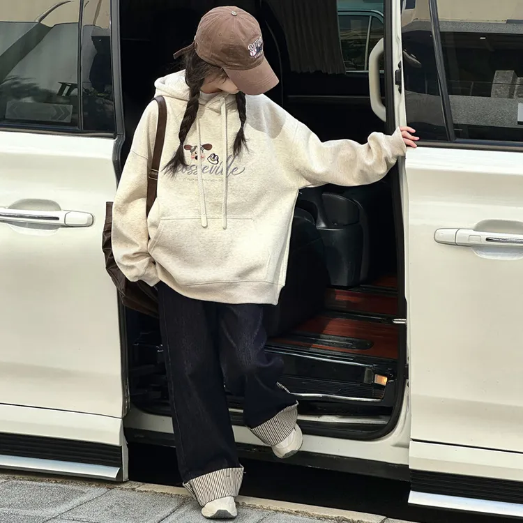 女童秋装套装韩版卫衣牛仔直筒裤两件套10-15岁大童春秋儿童衣服