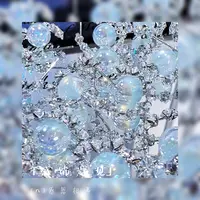 铜合金耳饰 「温柔的人会带你离开海底」蓝色耳环