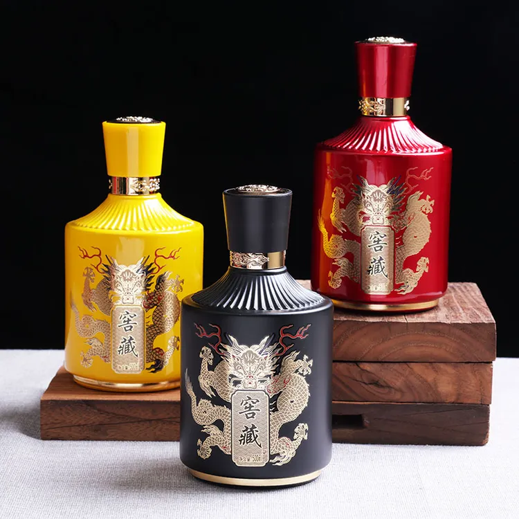 白酒瓶空酒瓶500ml高档一斤酒坛送礼盒复古酿酒密封手工封口酒瓶
