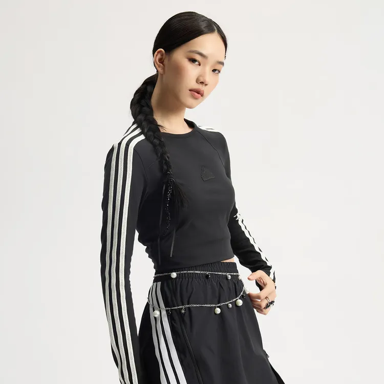 【商城】流光风Adidas阿迪达斯秋季女子运动休闲长袖T恤JN0755