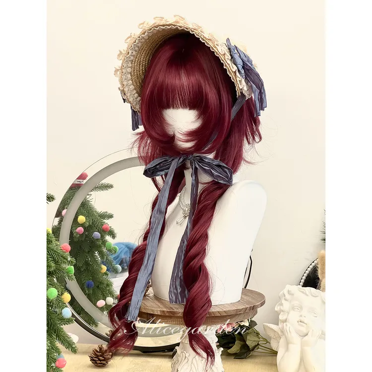 AG假发女长发网红Lolita『草莓挞』次元漫感气质长卷发jk修颜头套