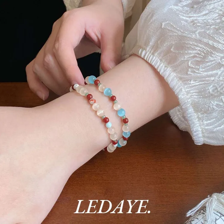 李大爷的店 红玛瑙猫眼手串新中式国潮清冷感高级送闺蜜礼物商品图